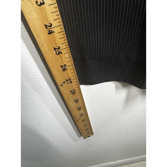 Giorgio Armani Le Collezioni Pleated Trousers MENS 36 Black‎ Striped Wool - Picture 12 of 12